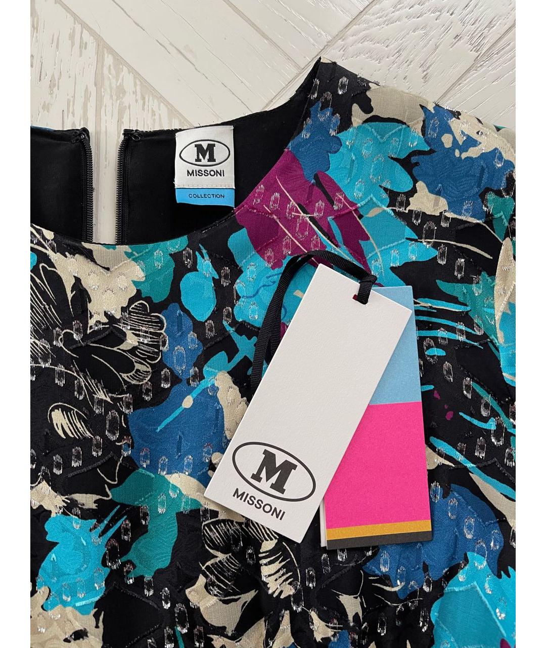 M MISSONI Мульти шелковое коктейльное платье, фото 3