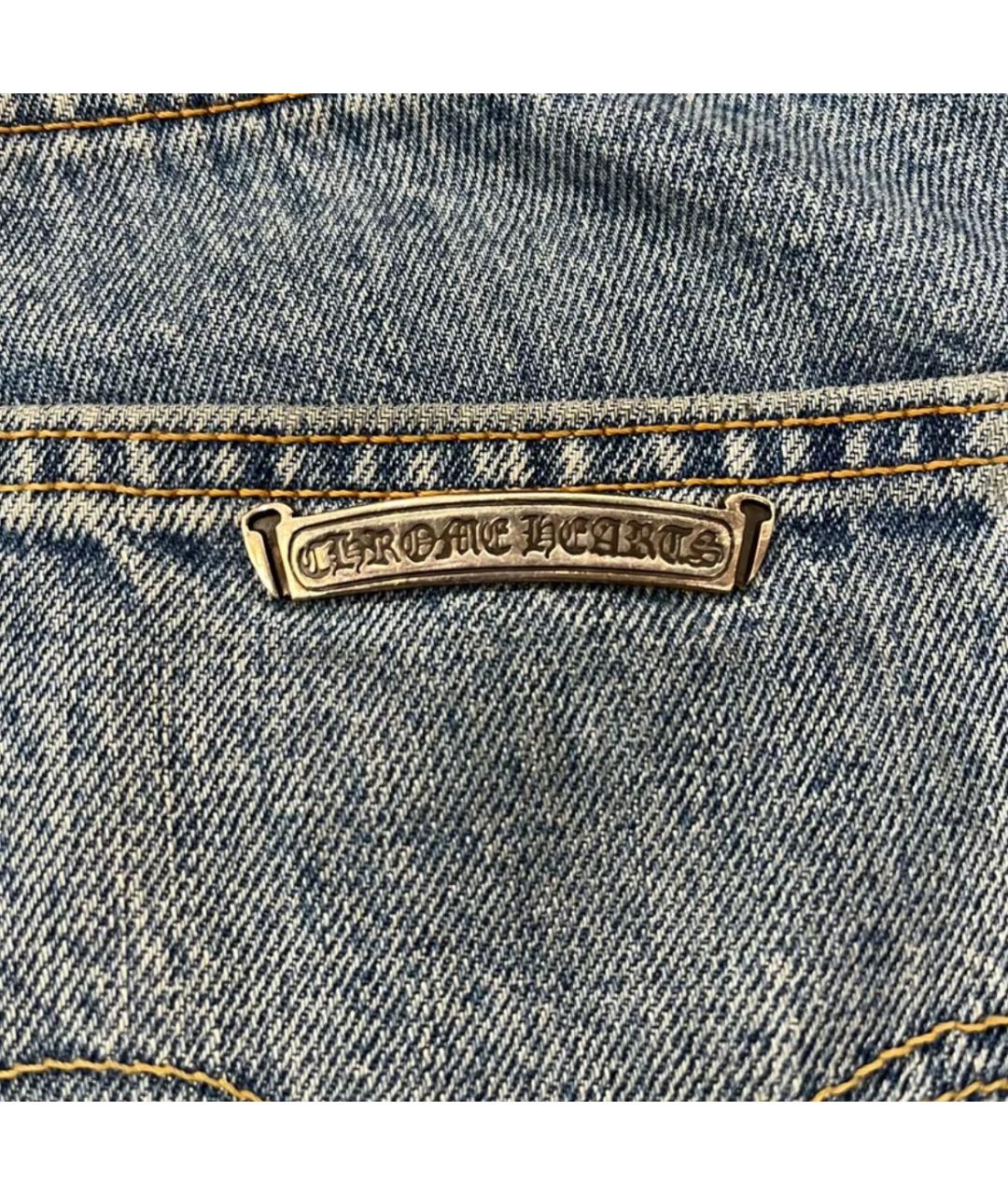 CHROME HEARTS Голубые прямые джинсы, фото 4