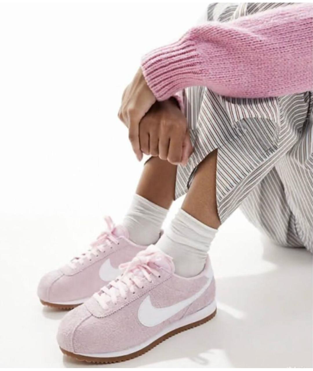 NIKE Розовые замшевые кроссовки, фото 8
