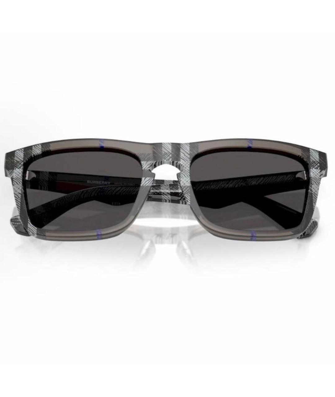 BURBERRY Серые пластиковые солнцезащитные очки, фото 4
