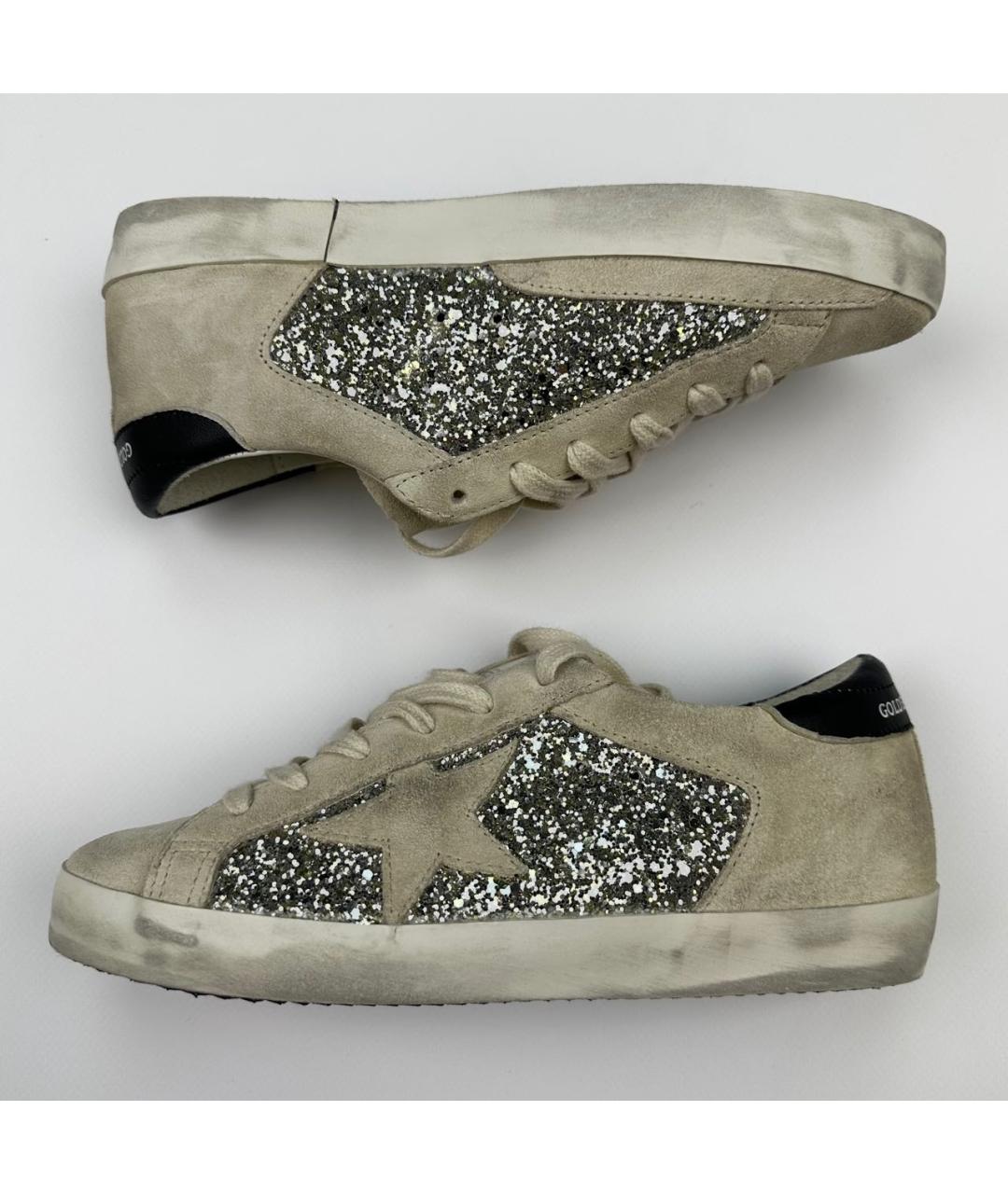 GOLDEN GOOSE DELUXE BRAND Бежевые замшевые кеды, фото 3