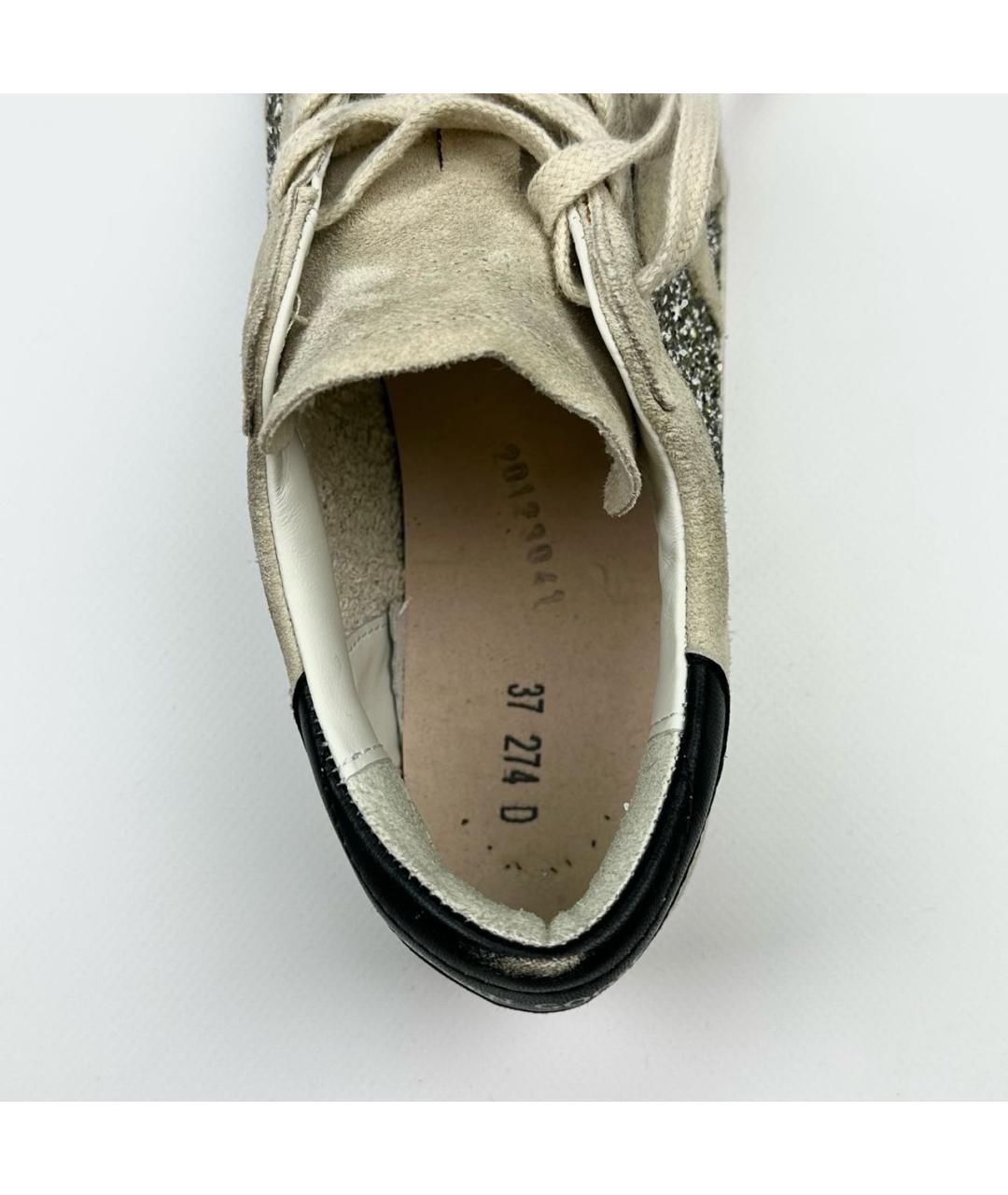GOLDEN GOOSE DELUXE BRAND Бежевые замшевые кеды, фото 7