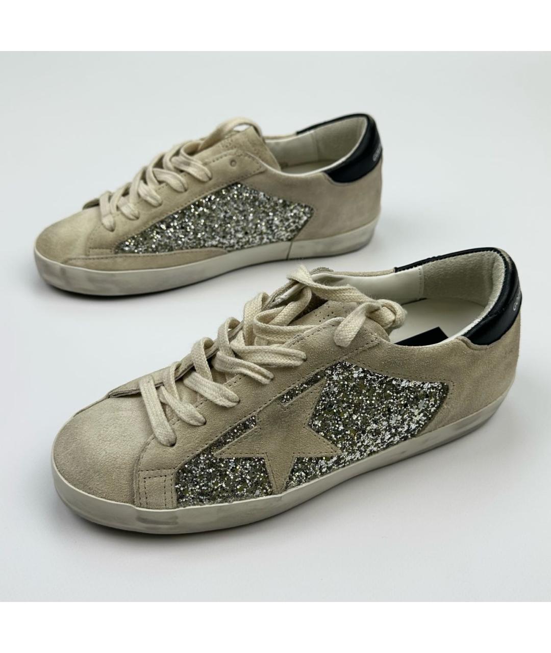 GOLDEN GOOSE DELUXE BRAND Бежевые замшевые кеды, фото 4
