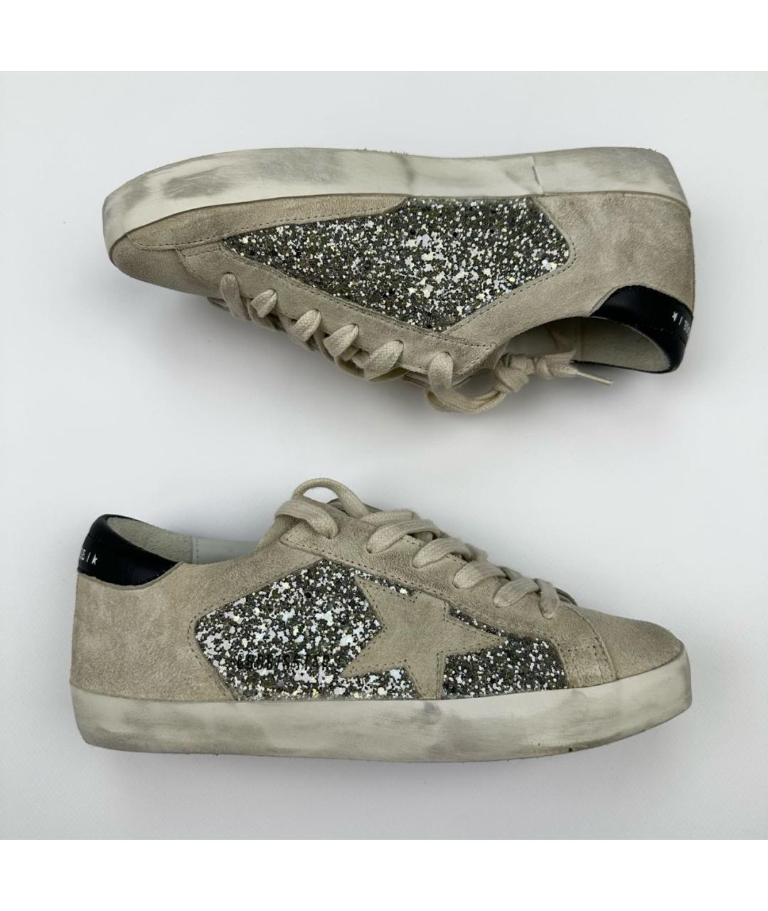 GOLDEN GOOSE DELUXE BRAND Бежевые замшевые кеды, фото 2