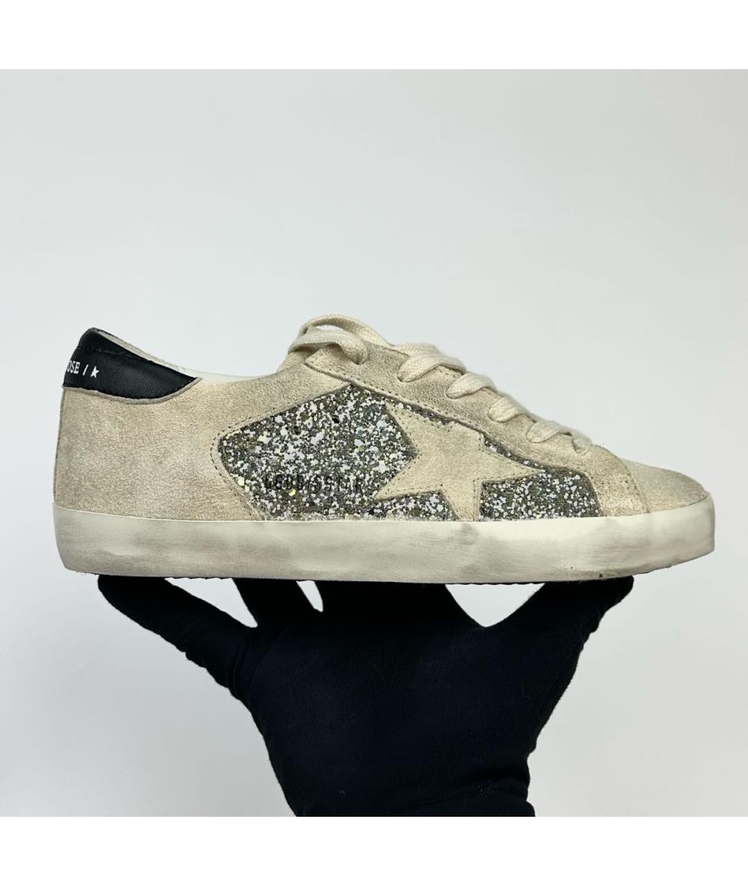 GOLDEN GOOSE DELUXE BRAND Бежевые замшевые кеды, фото 9