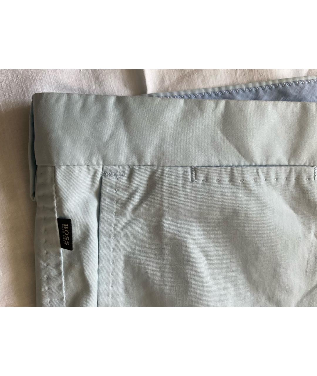 HUGO BOSS Голубые хлопковые повседневные брюки, фото 4