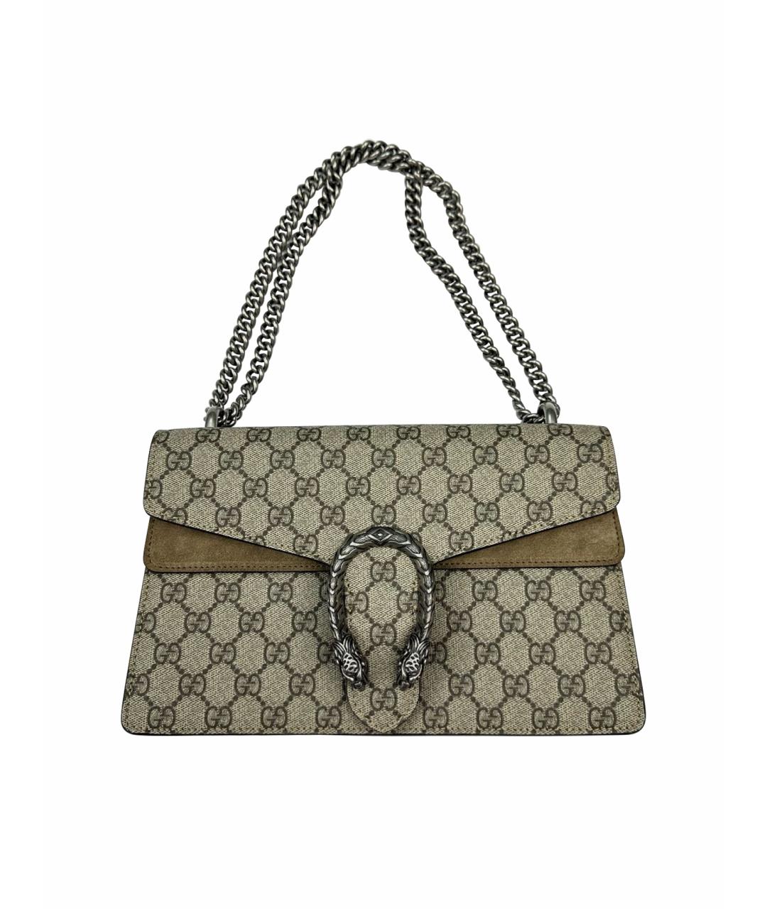 GUCCI Бежевая кожаная сумка через плечо, фото 1