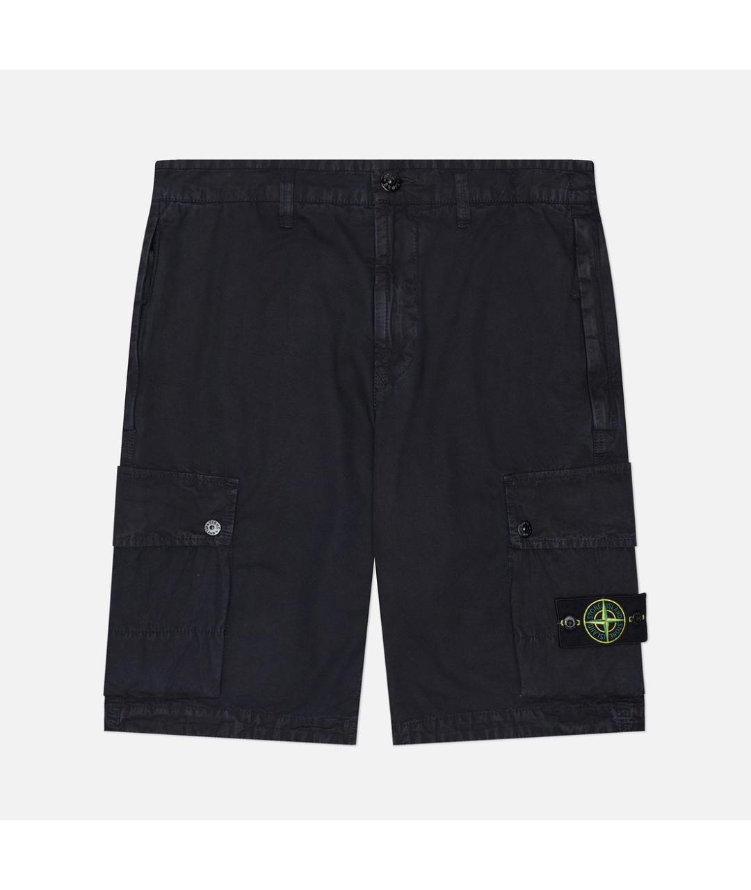 STONE ISLAND Темно-синие хлопковые шорты, фото 10