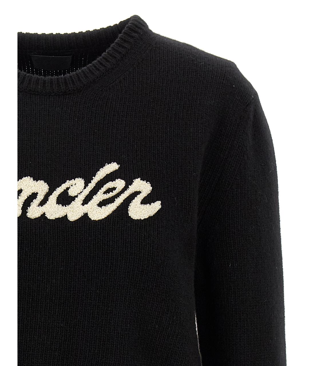MONCLER Черный шерстяной джемпер / свитер, фото 3