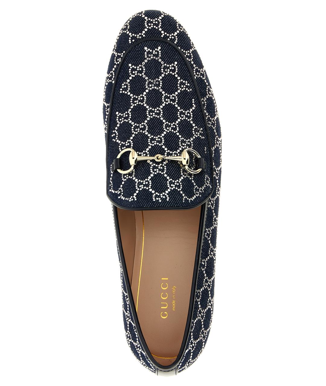 GUCCI Темно-синие кожаные лоферы, фото 4