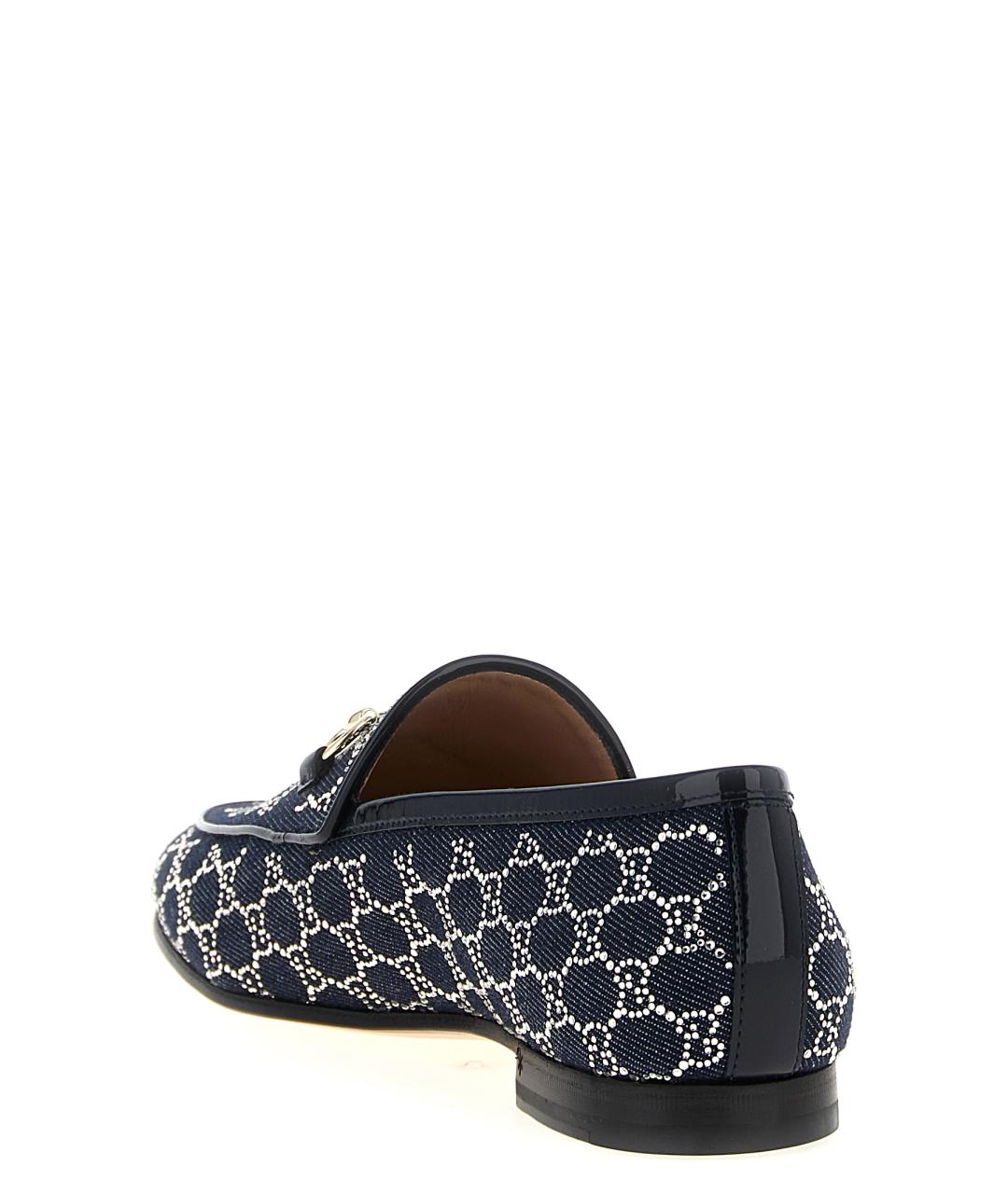 GUCCI Темно-синие кожаные лоферы, фото 3