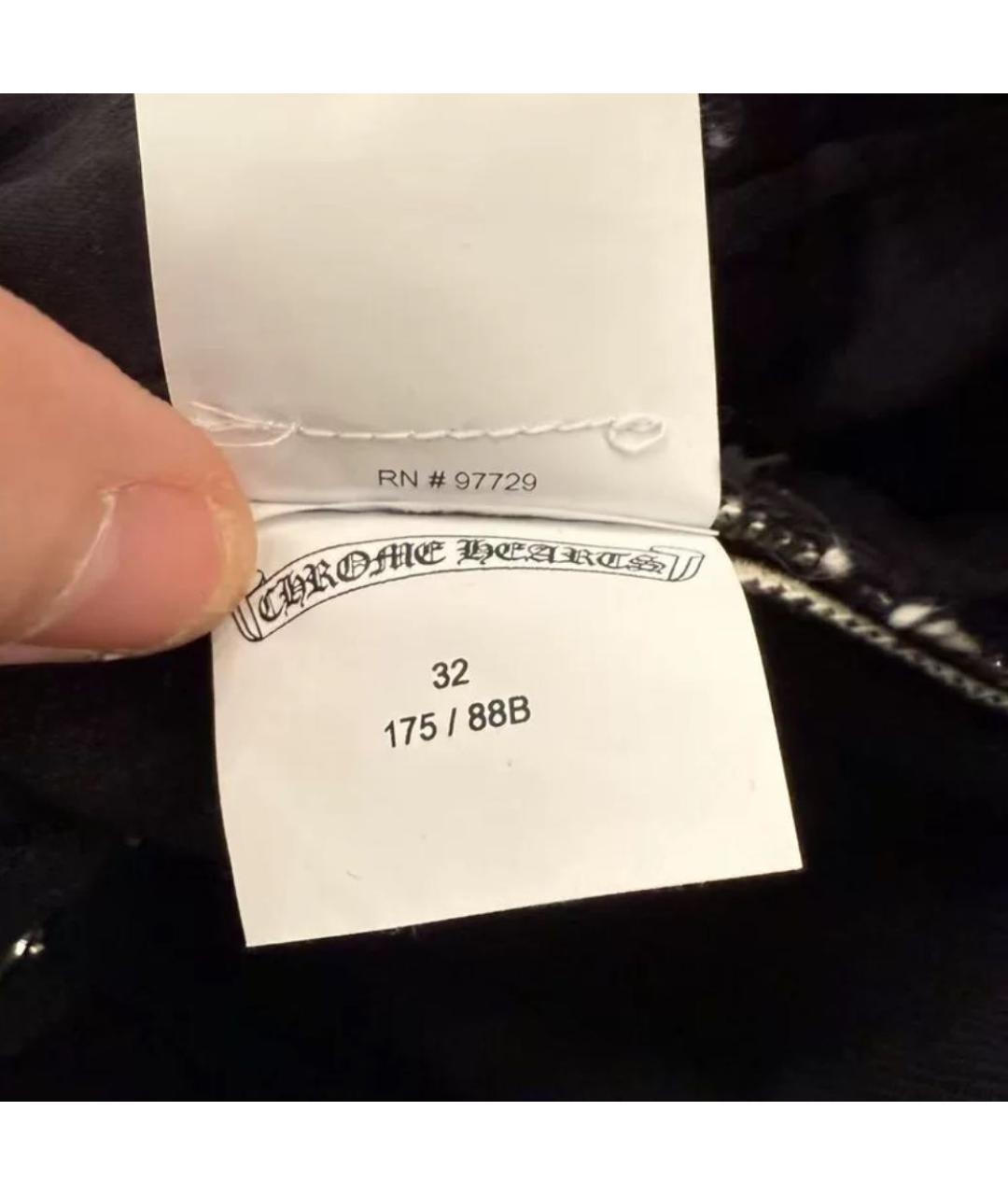 CHROME HEARTS Черные прямые джинсы, фото 6