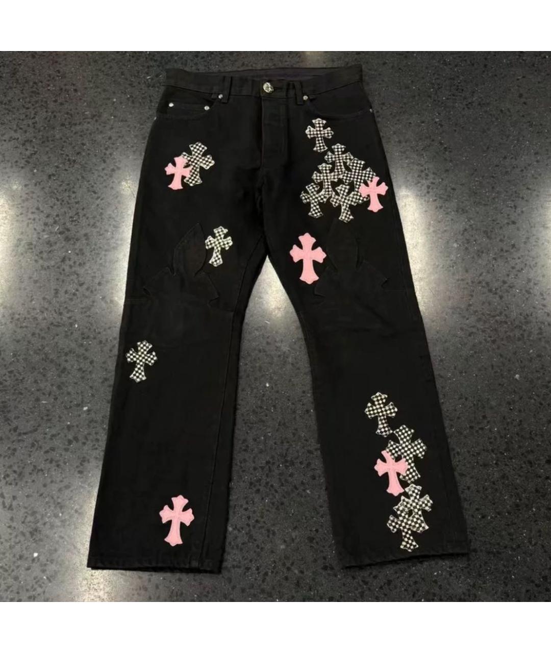 CHROME HEARTS Черные прямые джинсы, фото 7