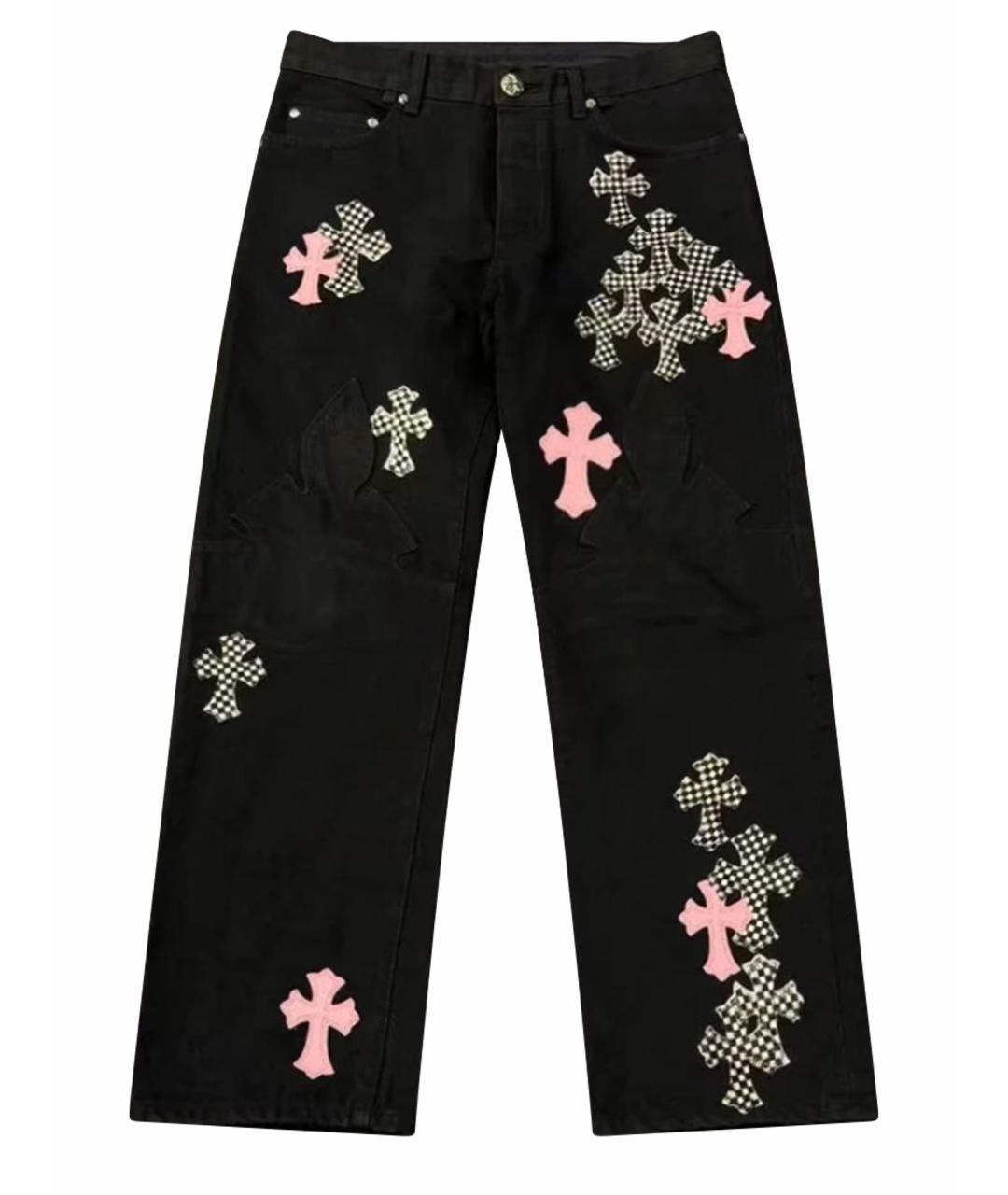 CHROME HEARTS Черные прямые джинсы, фото 1
