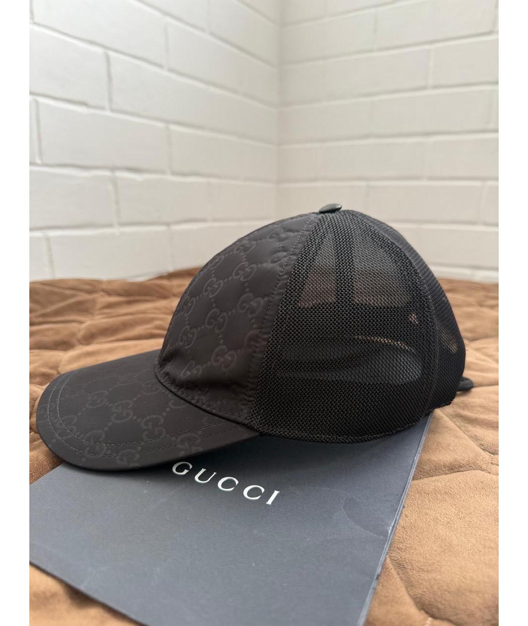 GUCCI Черная синтетическая кепка/бейсболка, фото 6