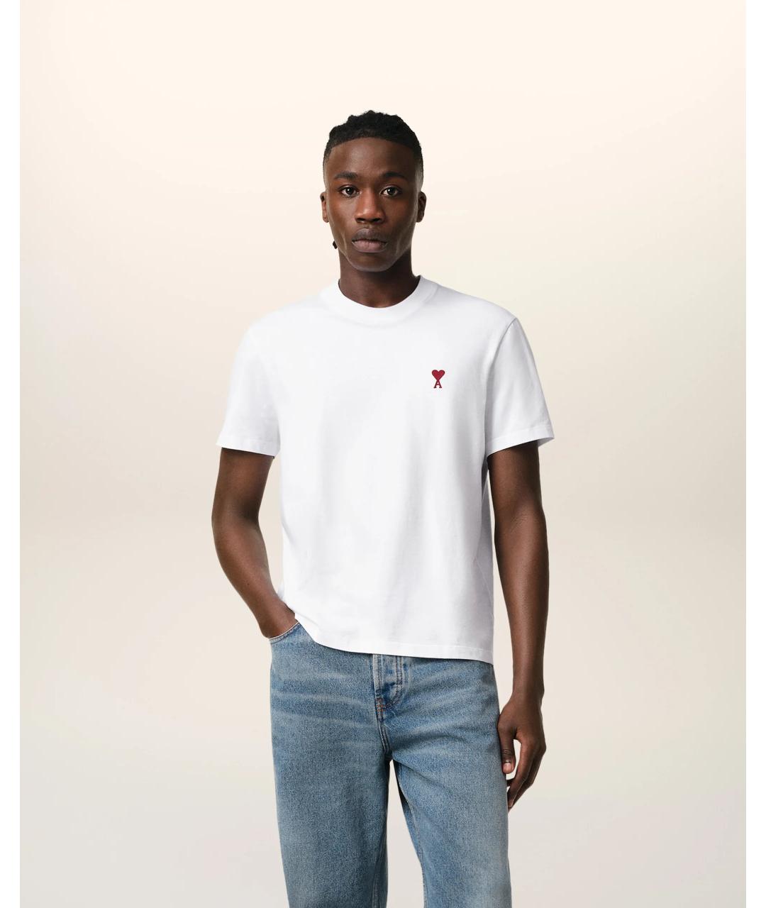 Ami Paris Белая хлопковая футболка, фото 2