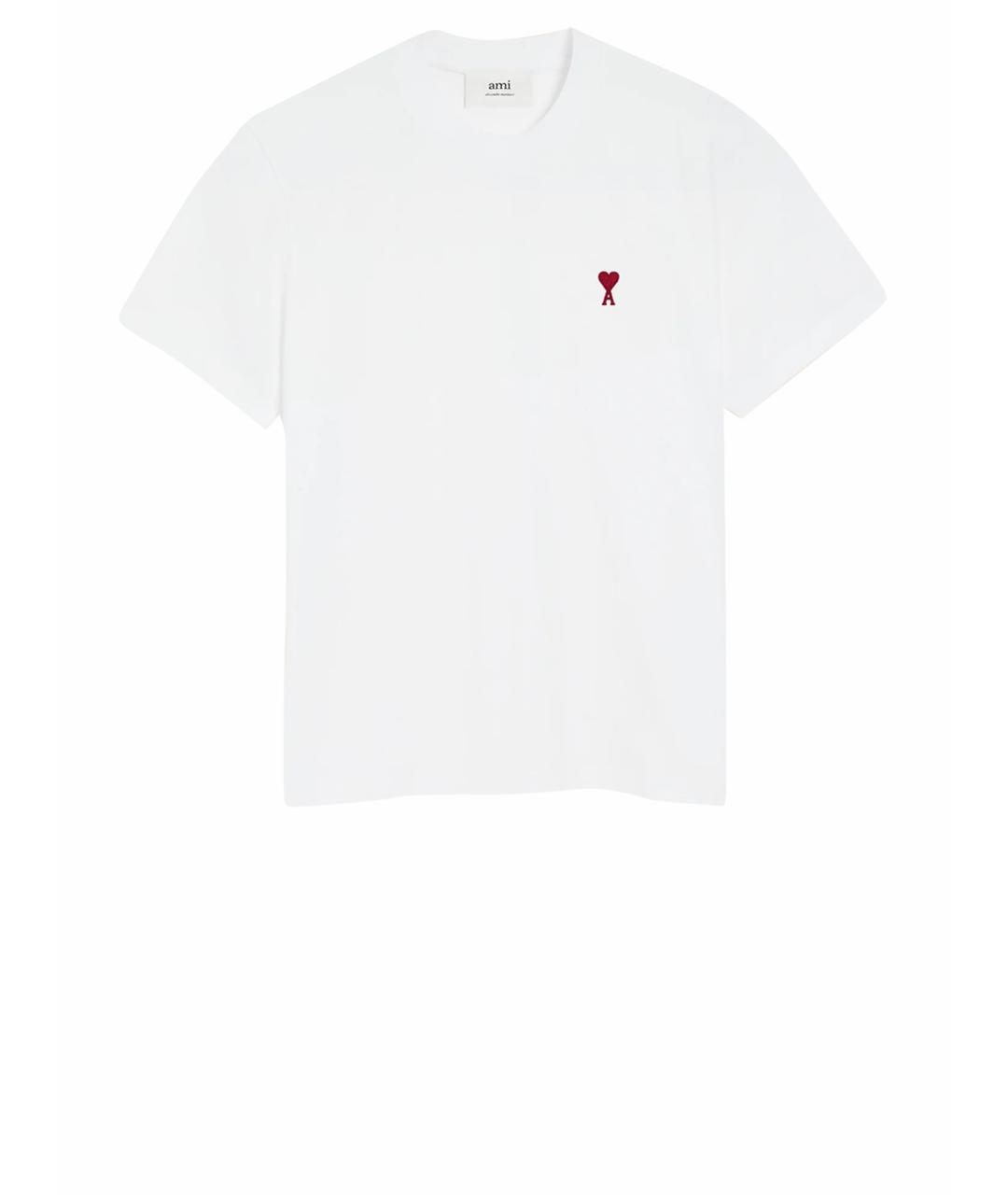 Ami Paris Белая хлопковая футболка, фото 5