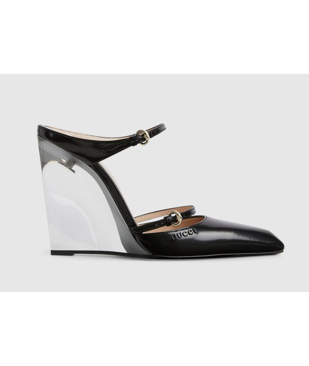 GUCCI Черные кожаные мюли, фото 6