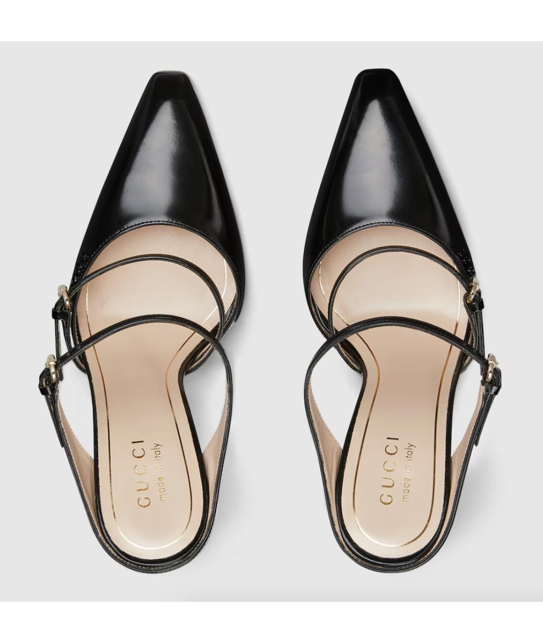 GUCCI Черные кожаные мюли, фото 4