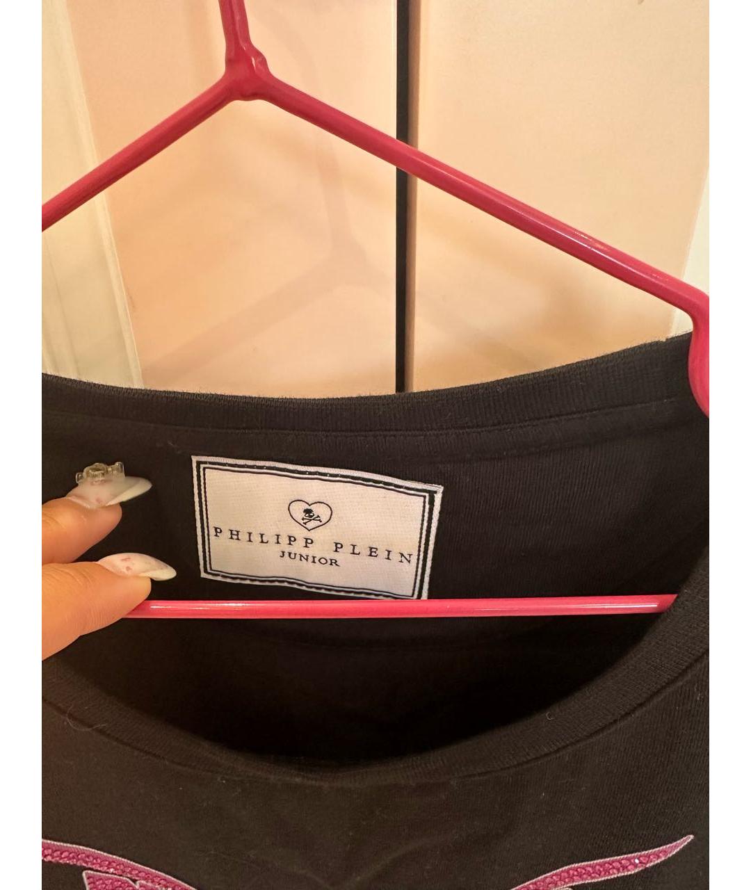 PHILIPP PLEIN Черный хлопковый детская футболка / топ, фото 3