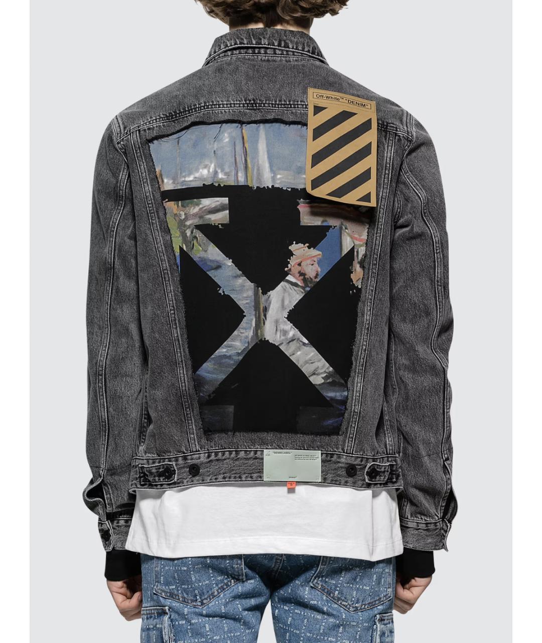 OFF-WHITE Серая деним куртка, фото 2