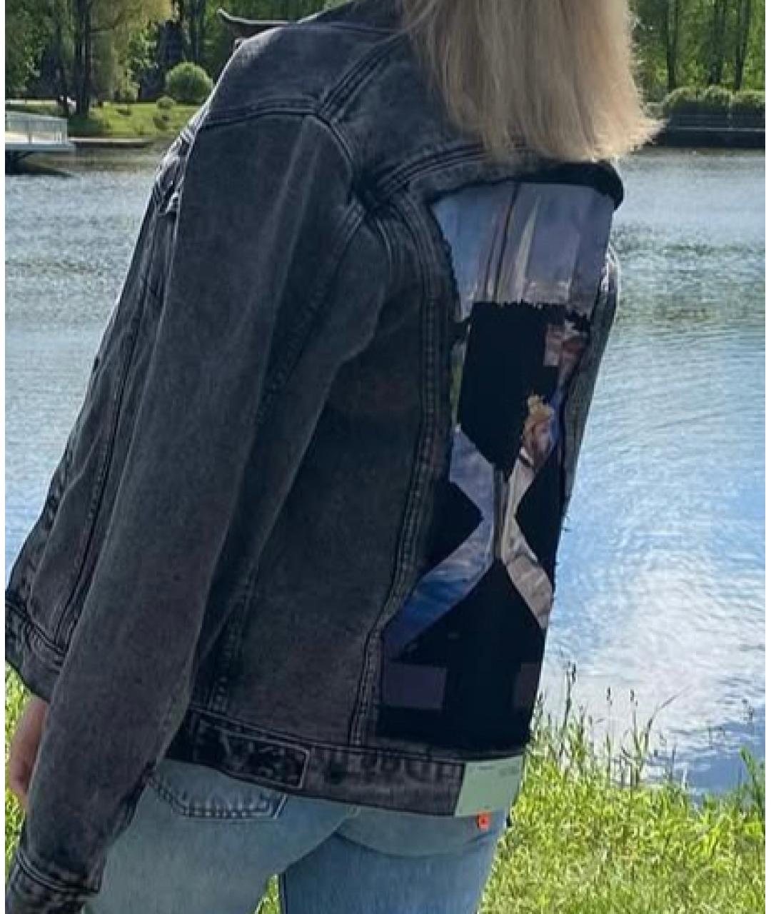 OFF-WHITE Серая деним куртка, фото 4