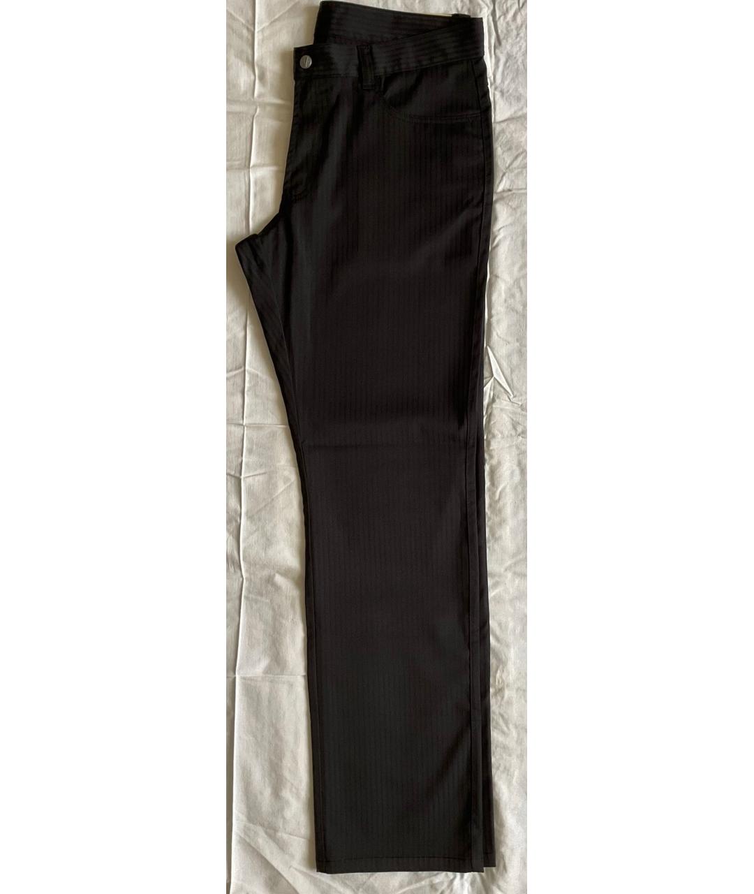 VERSACE Черные полиэстеровые повседневные брюки, фото 5