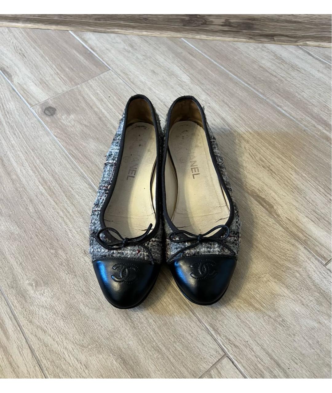 CHANEL Черные балетки, фото 7