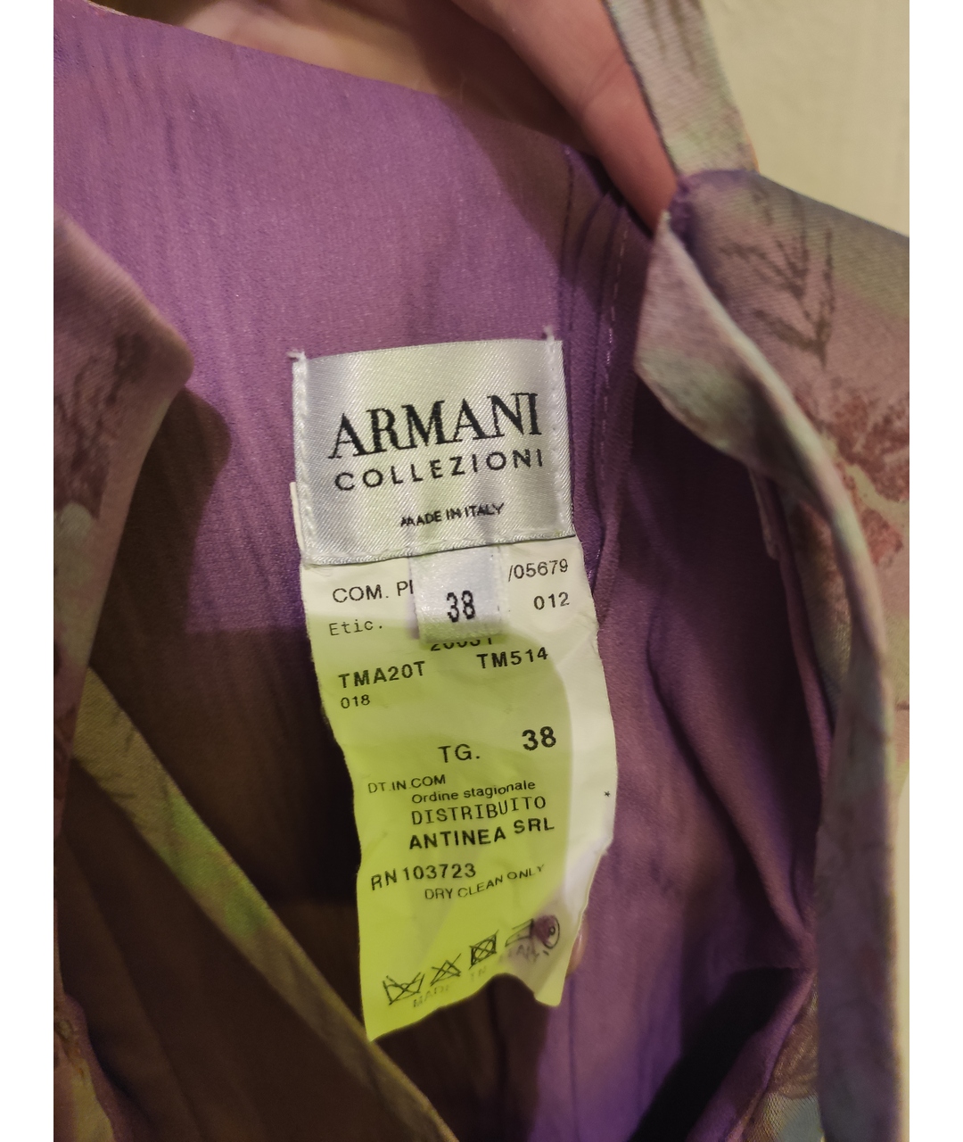 ARMANI COLLEZIONI Фиолетовое шифоновое вечернее платье, фото 9