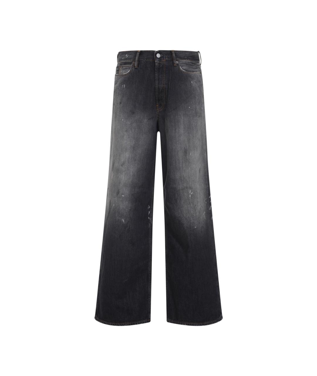 ACNE STUDIOS Черные хлопковые прямые джинсы, фото 1