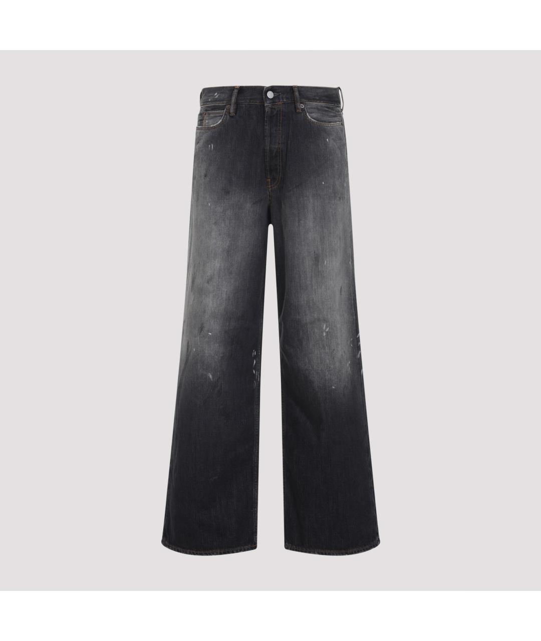 ACNE STUDIOS Черные хлопковые прямые джинсы, фото 3