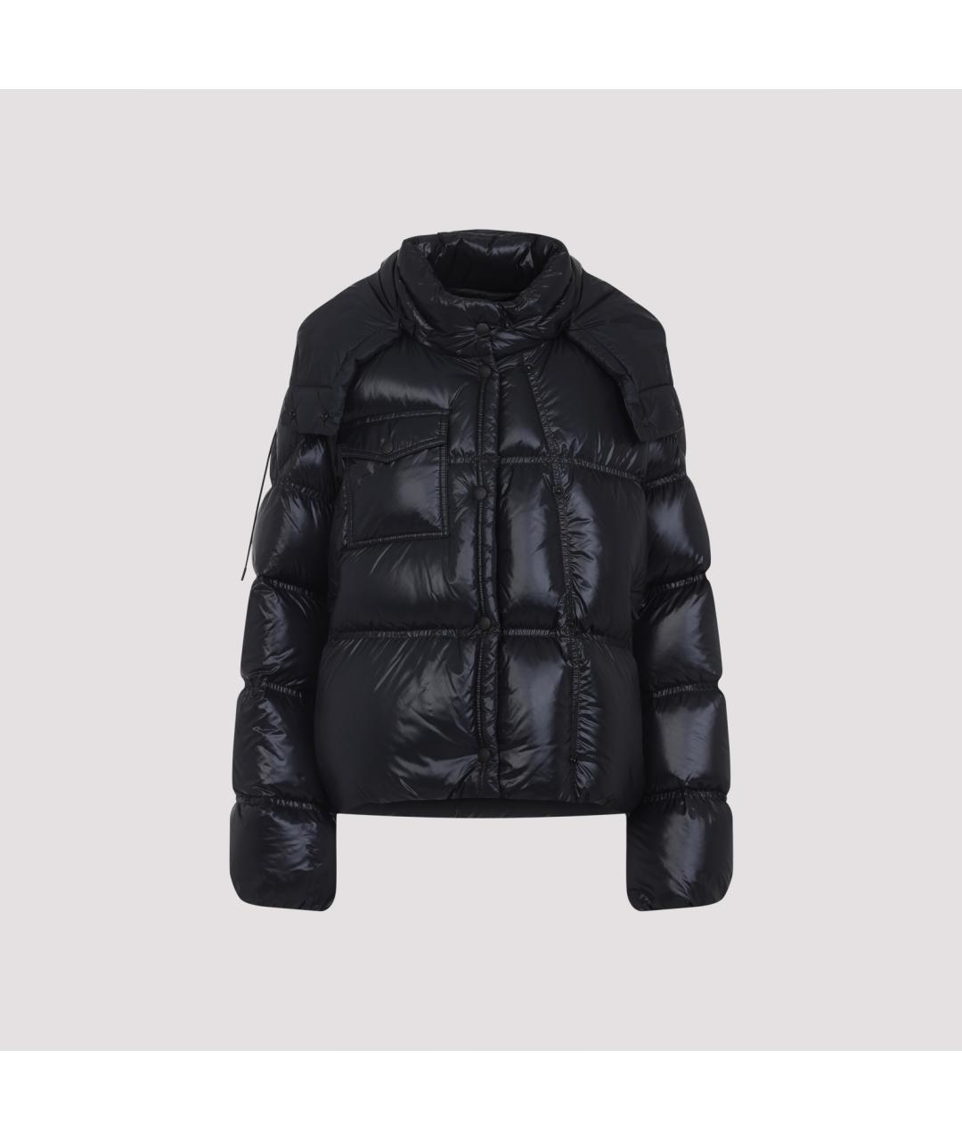 MONCLER Черный полиамидовый пуховик, фото 2