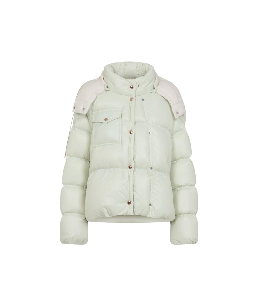 MONCLER Бирюзовая полиамидовая куртка, фото 1