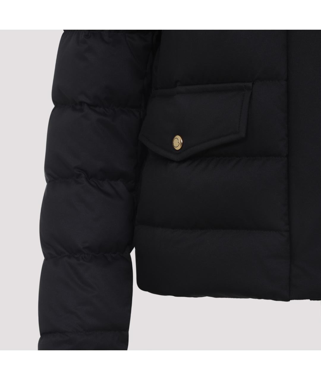MONCLER Черная полиэстеровая куртка, фото 2