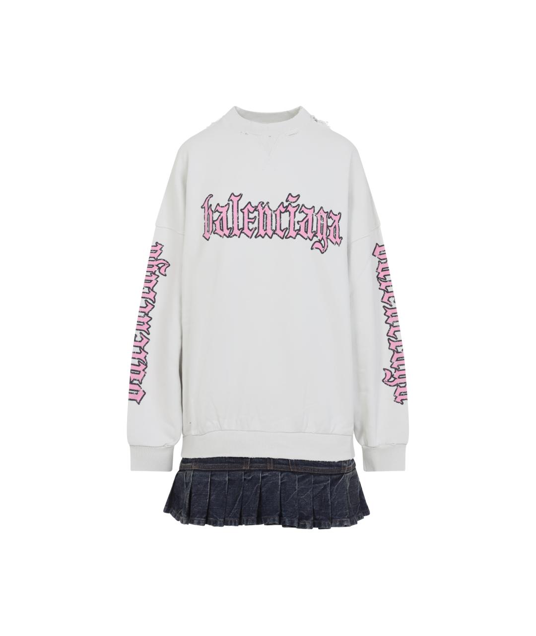 BALENCIAGA Белое хлопковое платье, фото 1