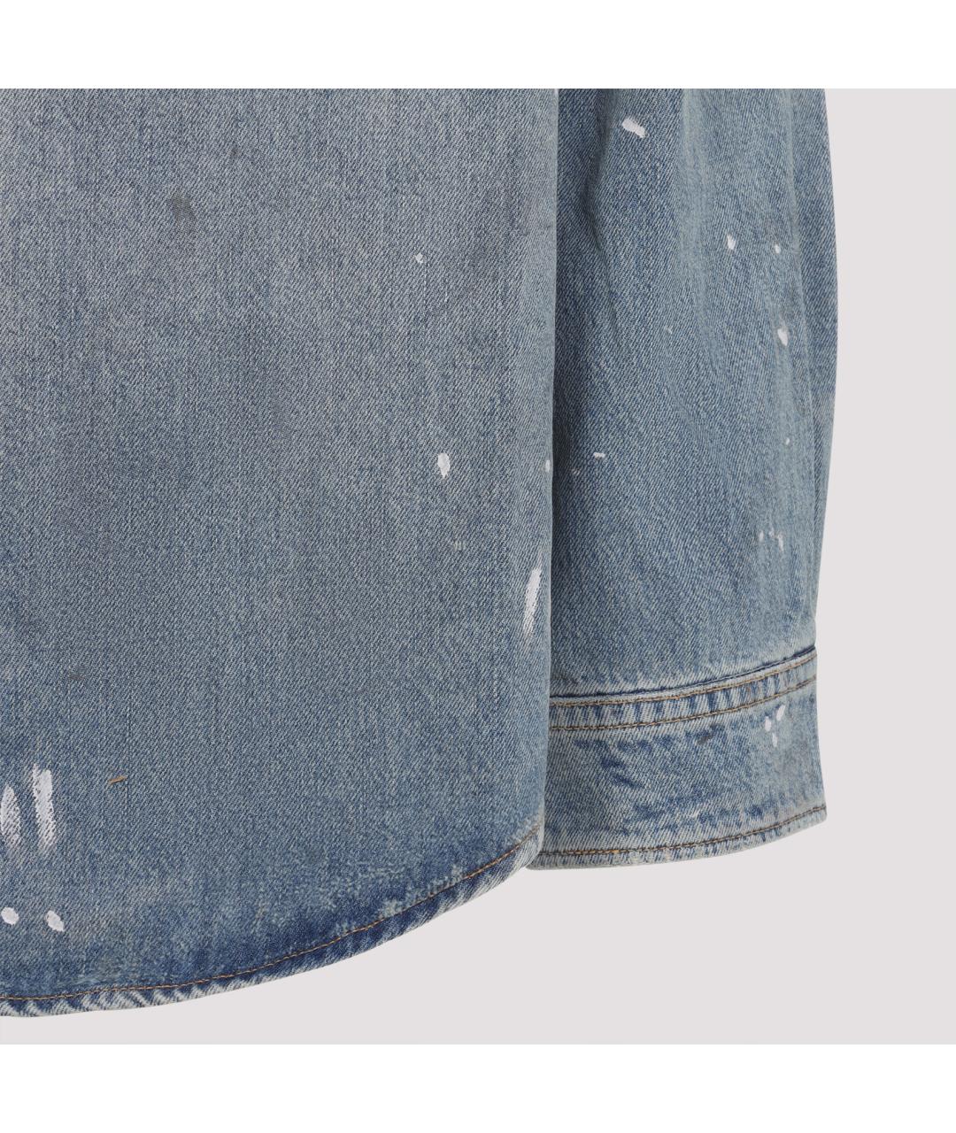 ACNE STUDIOS Голубая хлопковая кэжуал рубашка, фото 4