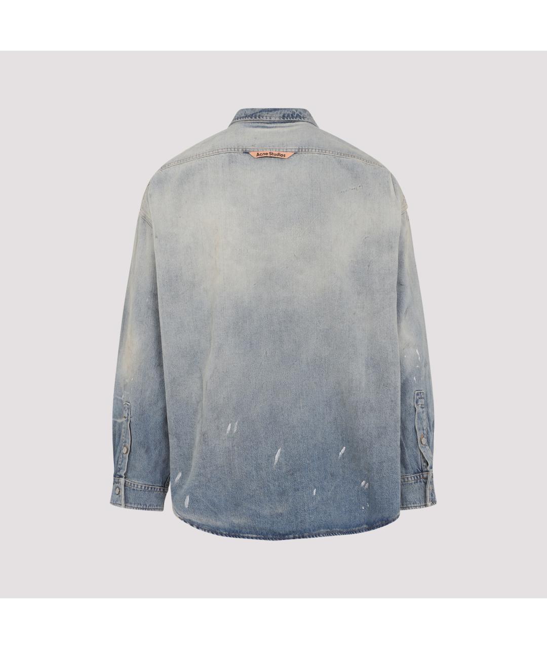 ACNE STUDIOS Голубая хлопковая кэжуал рубашка, фото 2