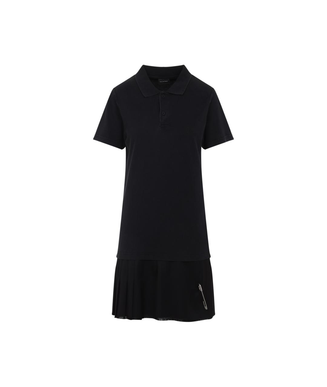 BALENCIAGA Темно-синее хлопковое платье, фото 1