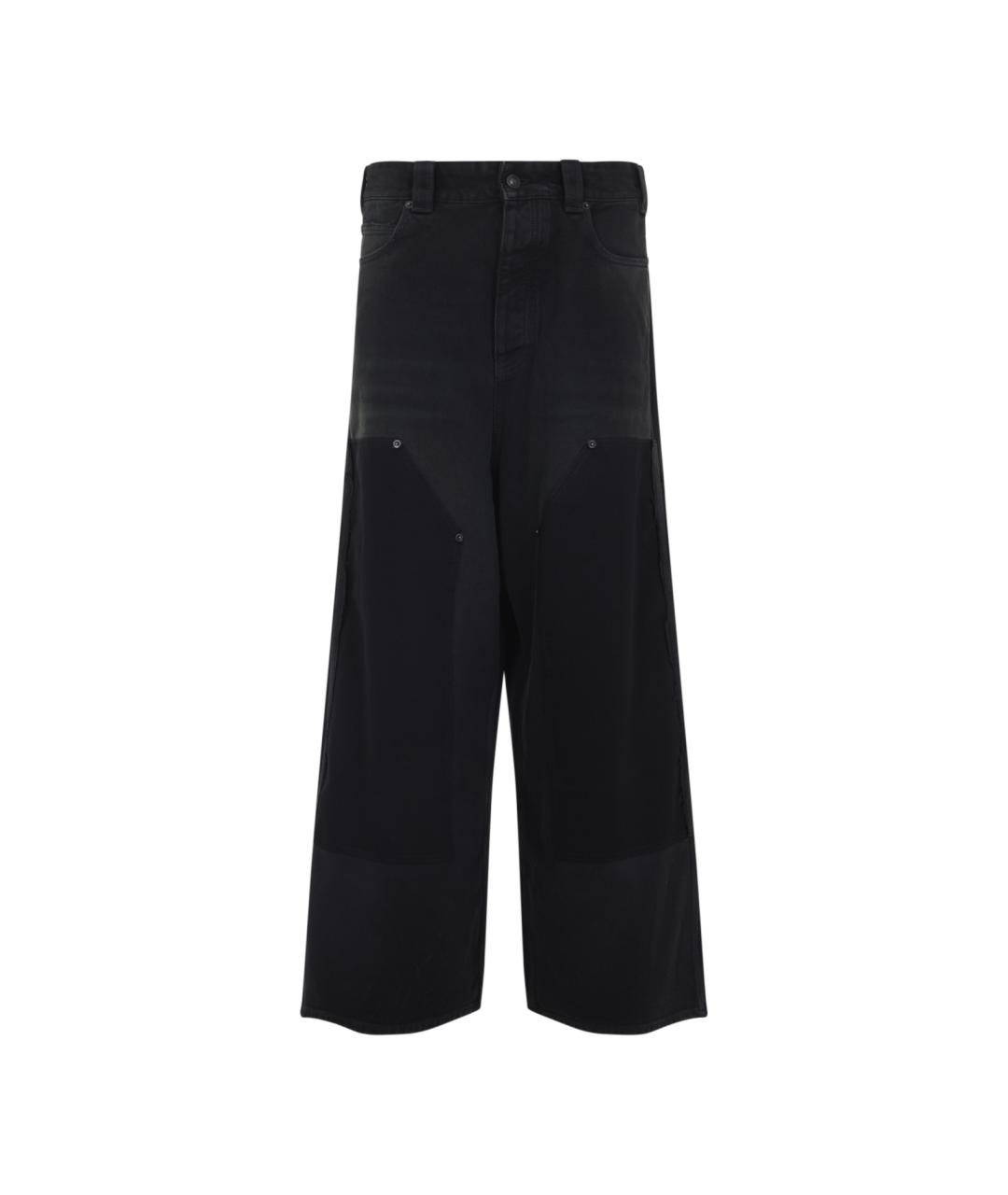 BALENCIAGA Черные хлопковые прямые джинсы, фото 1