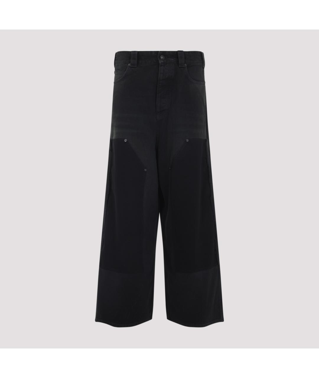 BALENCIAGA Черные хлопковые прямые джинсы, фото 3