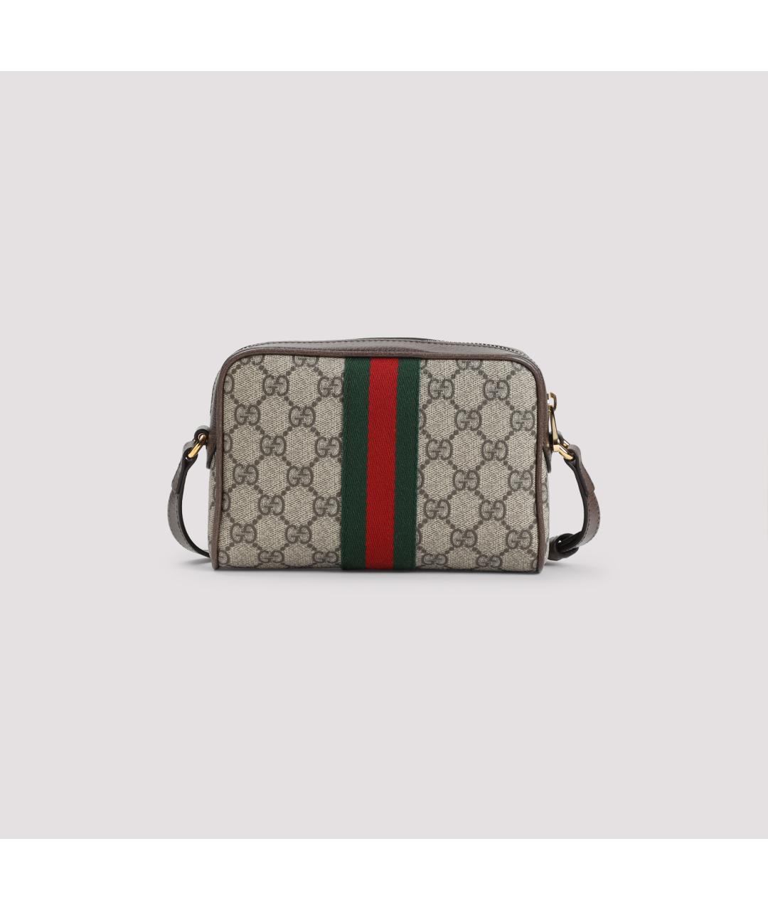 GUCCI Коричневая кожаная сумка через плечо, фото 2