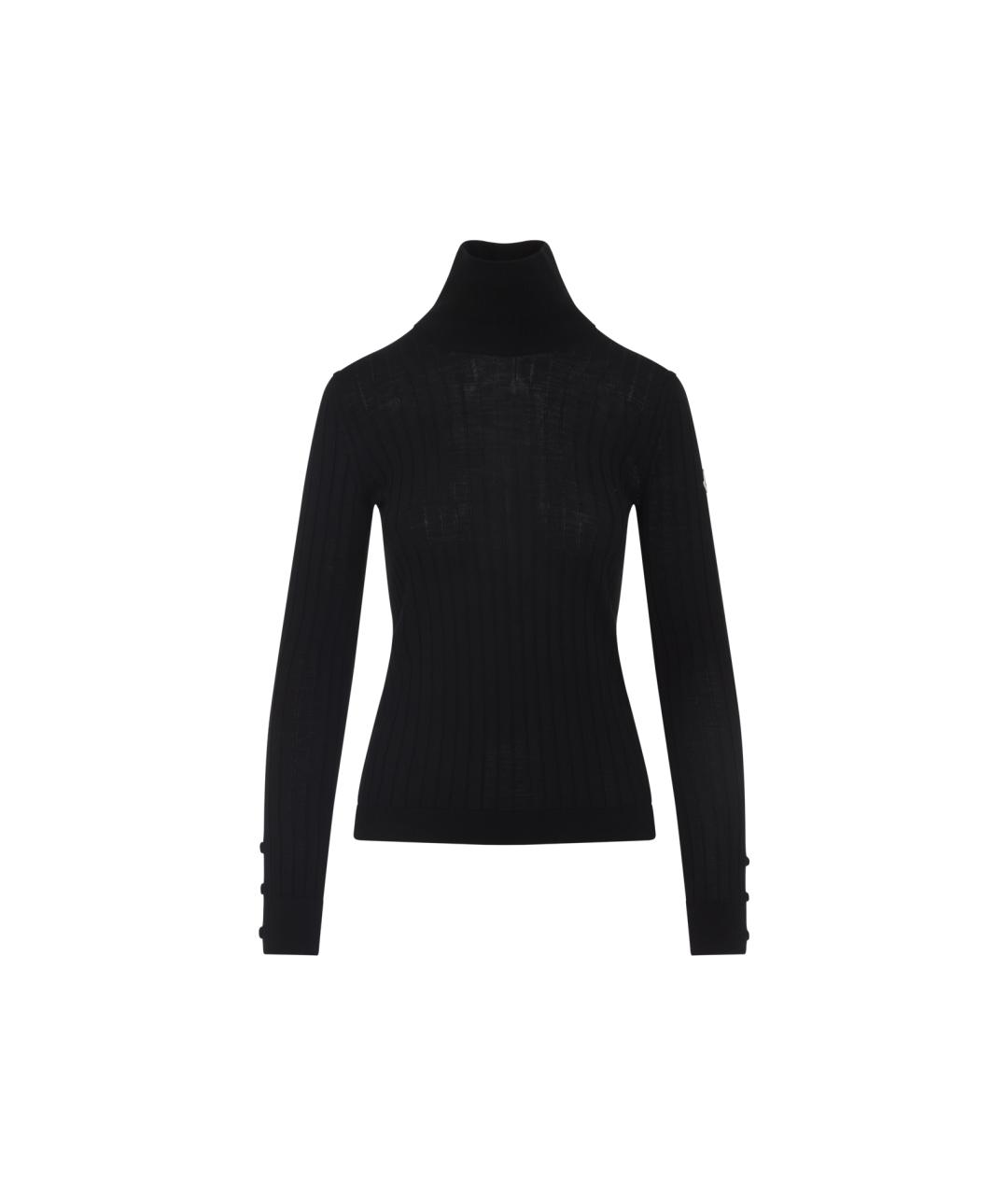 MONCLER Черная шерстяная водолазка, фото 1
