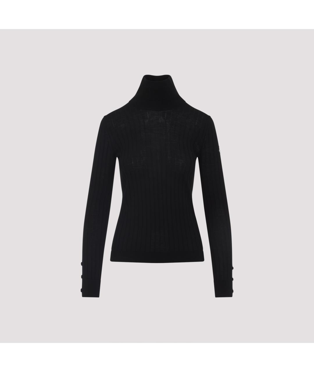 MONCLER Черная шерстяная водолазка, фото 3