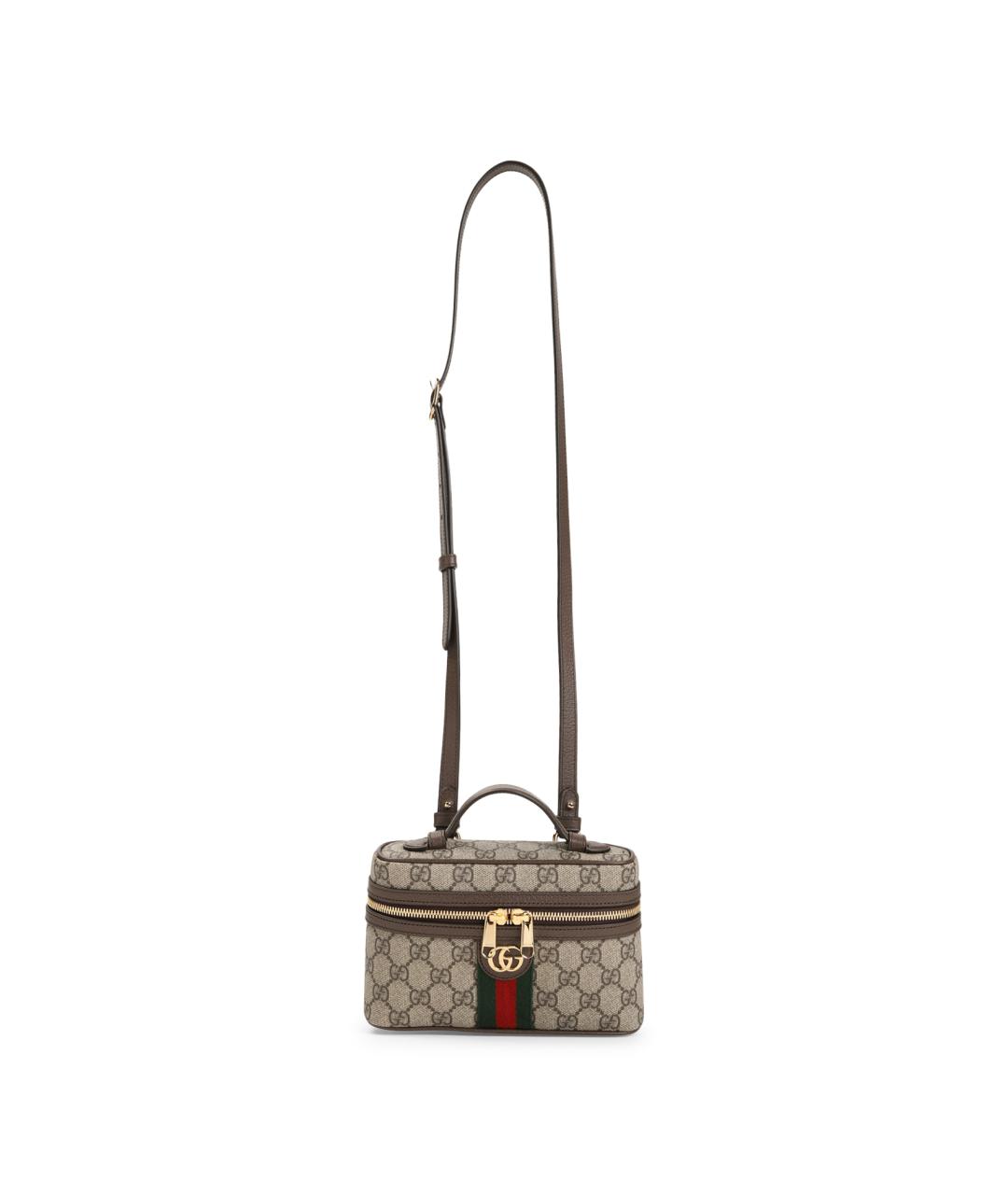 GUCCI Бежевая кожаная сумка через плечо, фото 1