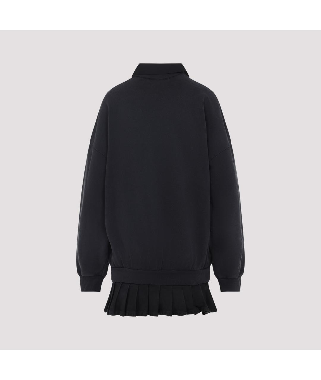BALENCIAGA Черное хлопковое платье, фото 2