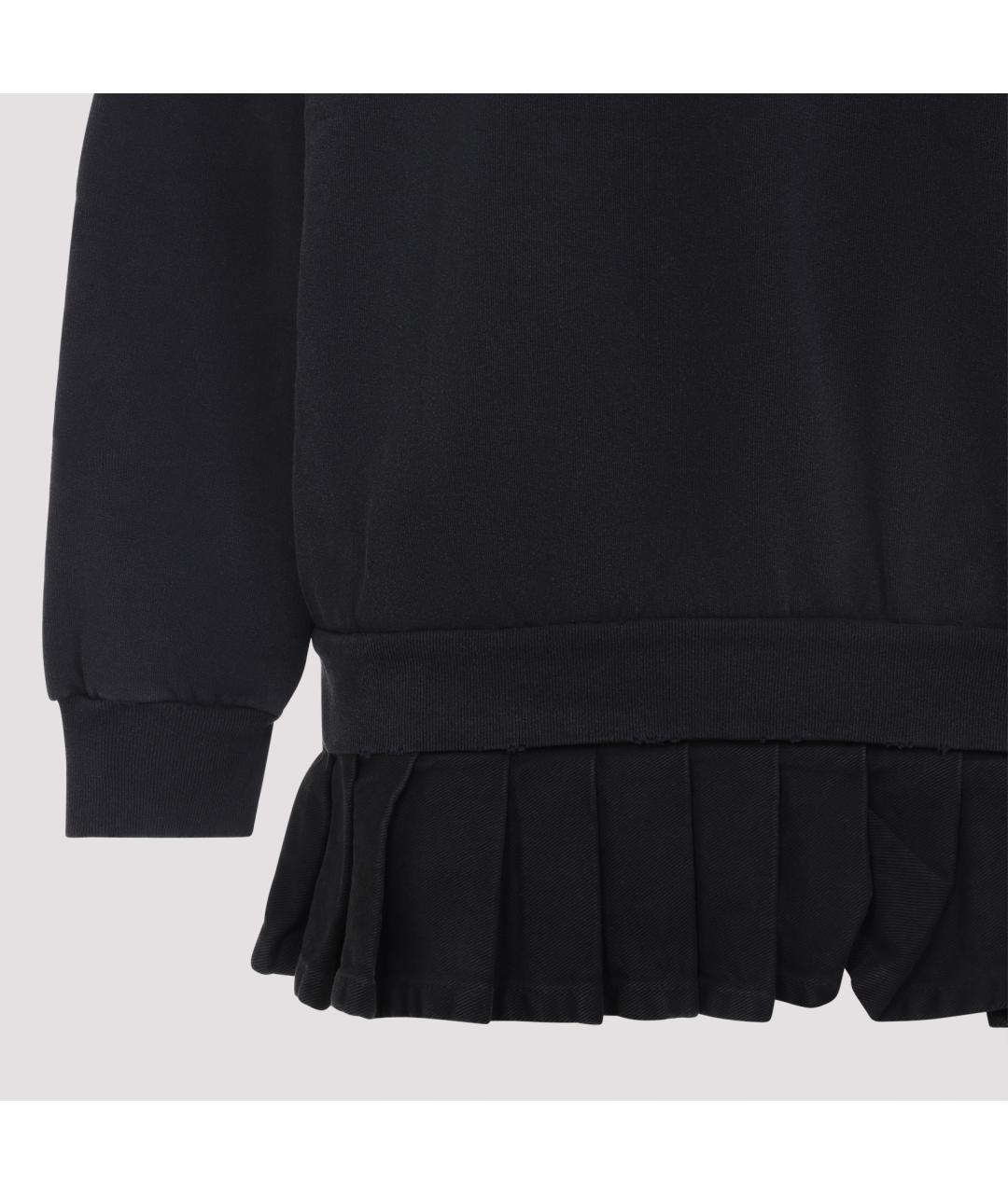 BALENCIAGA Черное хлопковое платье, фото 3
