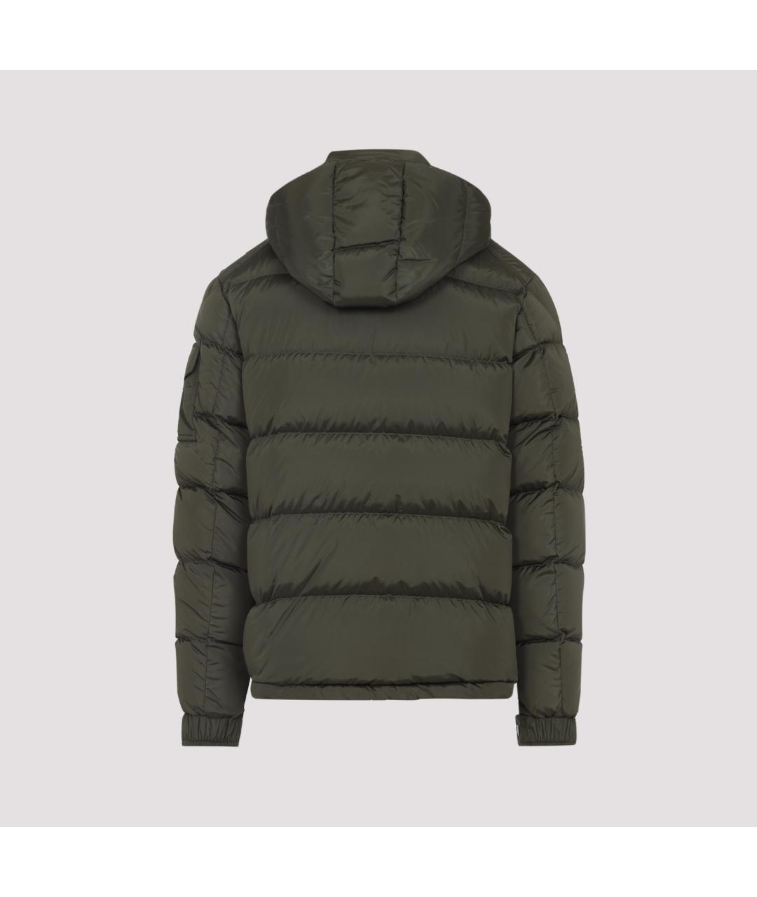MONCLER Хаки полиамидовый пуховик, фото 4