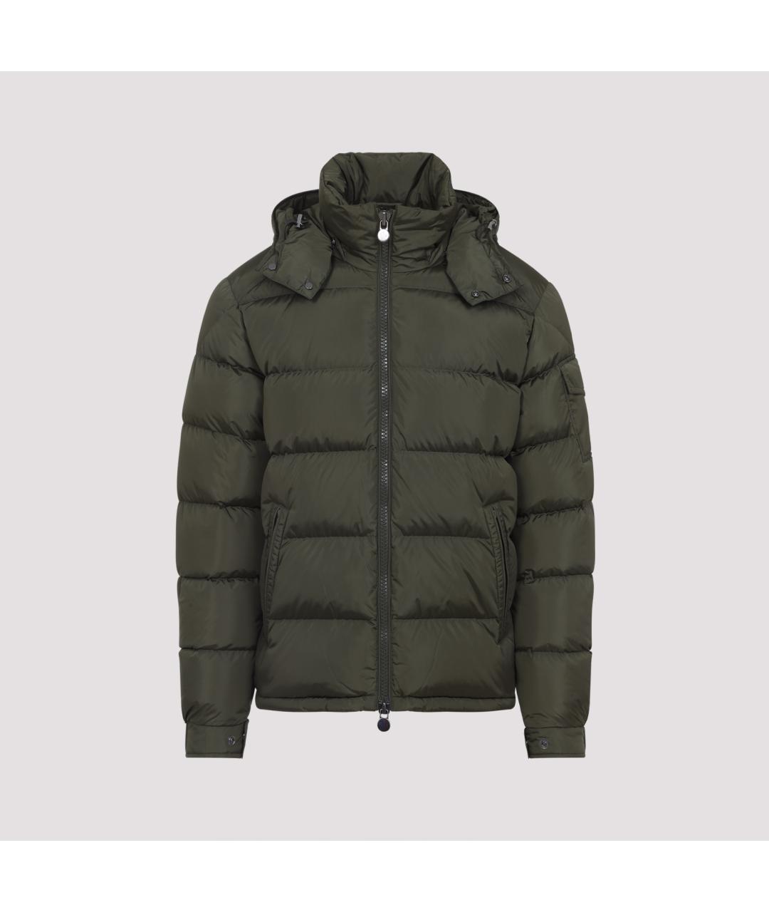 MONCLER Хаки полиамидовый пуховик, фото 2