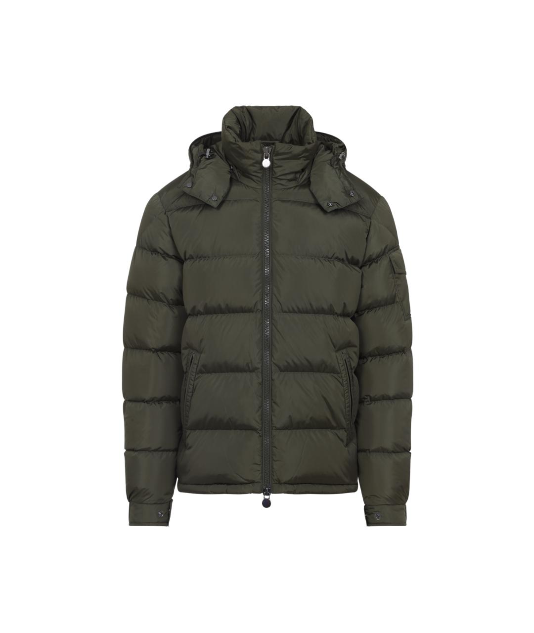 MONCLER Хаки полиамидовый пуховик, фото 1