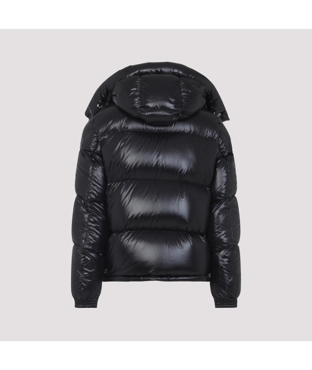 MONCLER Черный полиамидовый пуховик, фото 4